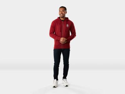 Trek Oberteil Trek Fun Badge Full Zip Hoodie S Dark Red Produktbild 2