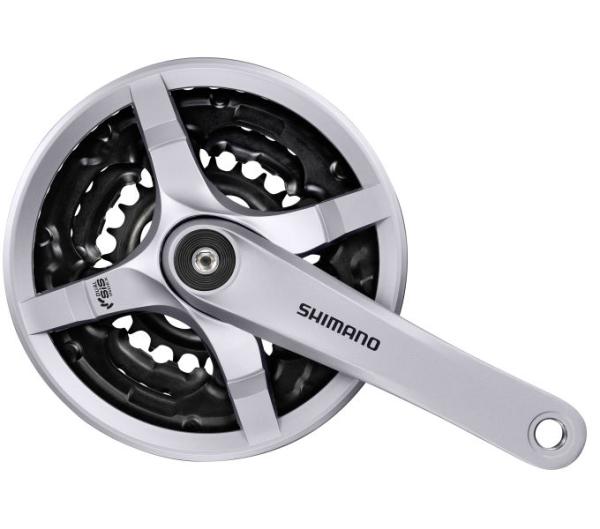 SHIMANO Kurbelgarnitur TOURNEY FC-TY501 6-fach/7-fach/8-fach 175 mm 42-34-24 Z&auml;hne