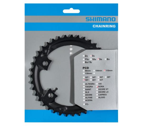SHIMANO Kettenblatt FC-R3030 39 Z&auml;hne Schwarz