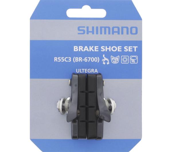 SHIMANO Bremsschuh R55C3 Cartridge BR-6700 1 Paar F&uuml;r Alufelge Grau